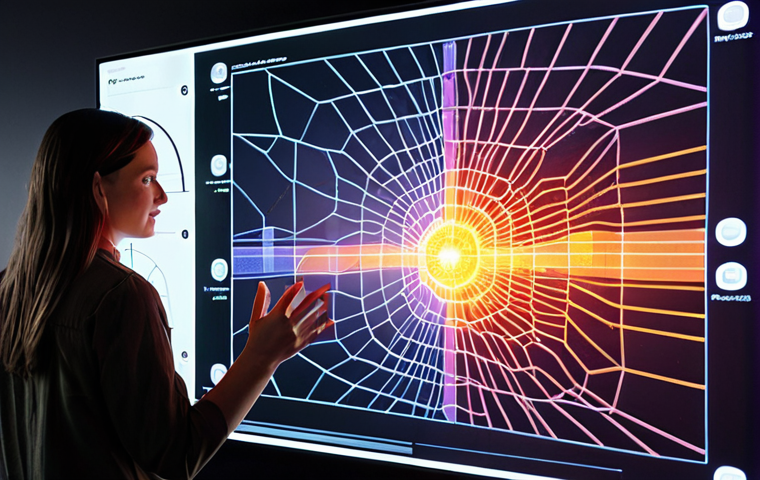A professional (gender-neutral) is deeply engaged with a vibrant, holographic data visualization display in a modern, sleek media studio. The display shows intricate "heat maps" of user behavior, illustrating engagement patterns, click pathways, and dwell times across various digital content platforms. Subtle light trails represent user journeys, revealing hidden insights. The scene emphasizes the transformation of raw data into profound audience understanding and connection, with elements like glowing engagement metrics (likes, shares, comments) subtly integrated into the visual. The atmosphere is one of focused discovery and advanced analytics. --ar 16:9 --v