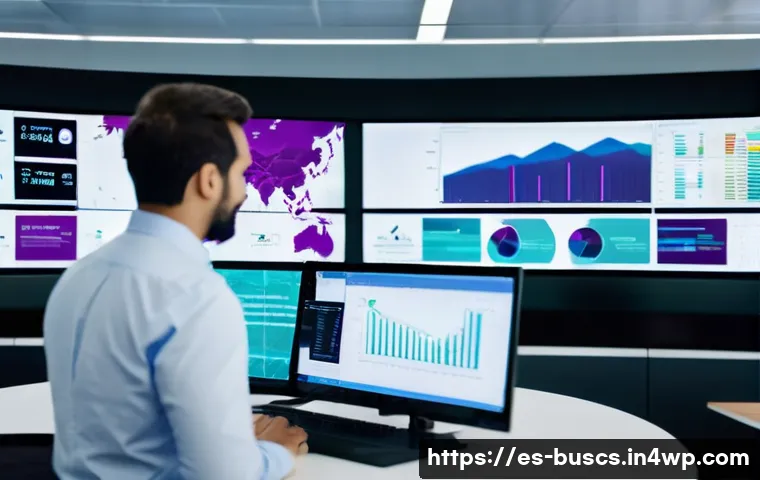 인 미디어 비즈니스의 데이터 분석 도구 활용 - A modern media control room filled with diverse Spanish-speaking professionals analyzing large digit...